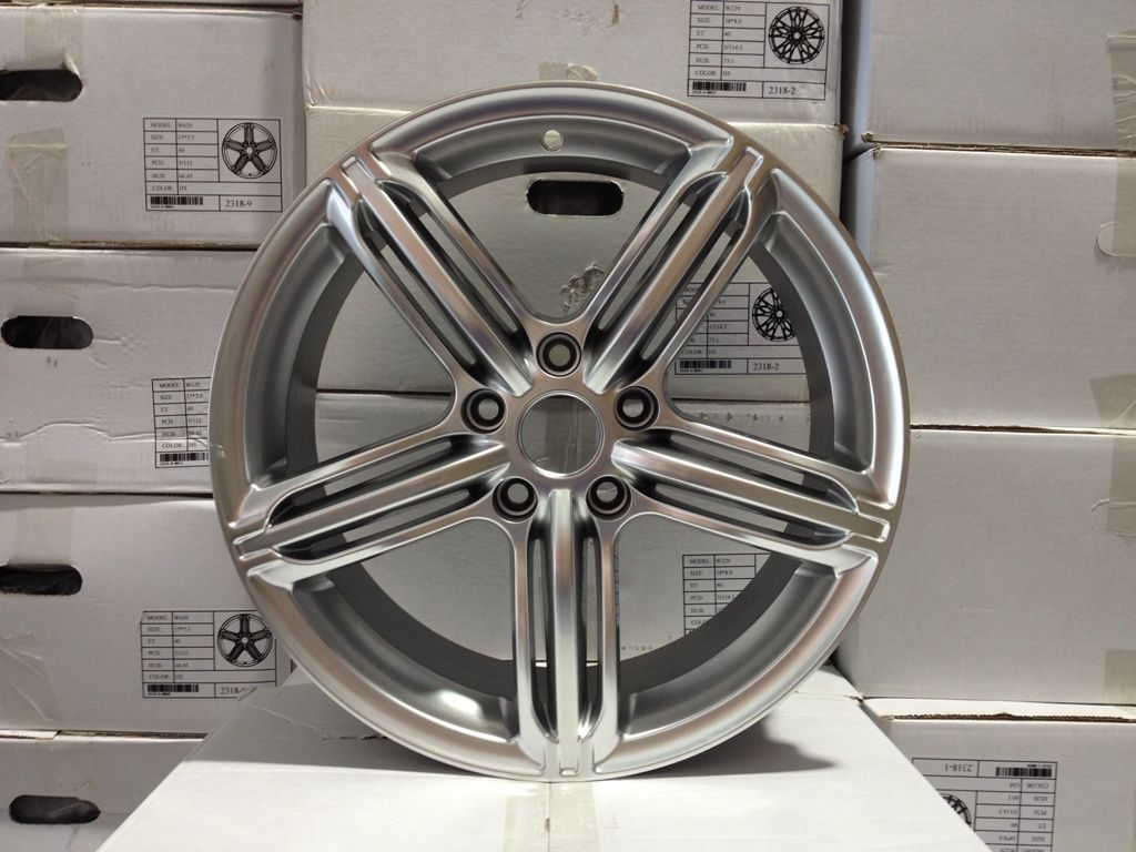 18" HYPER SILVER AUDI RS6 PEELER WHEELS RIMS VW RABBIT TIGUAN Q5 5x112