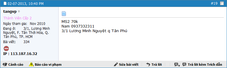 [ tangtan1910 + tangvp ] Clone nick kê giá.  ====>>> Ban forever + Update Black List.