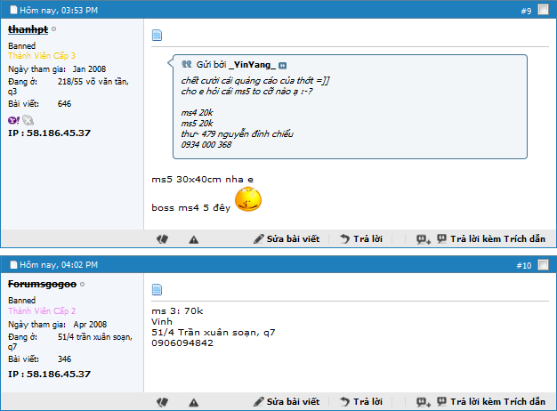 [ thanhpt + Forumsgogo ] Clone nick kê giá. Ban forever + Update Black List.