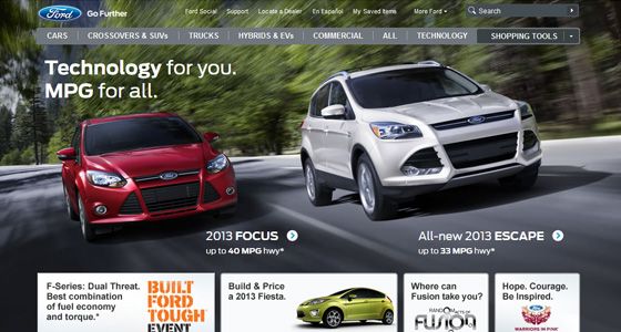 Phong cách thiết kế website xe hơi nên tham khảo