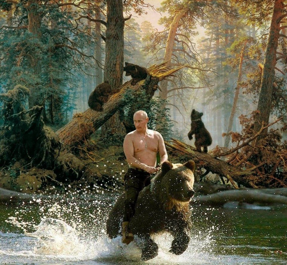 Putin riding a bear photo: Putin on a bear Putin-on-a-bear_zps38723422.jpg