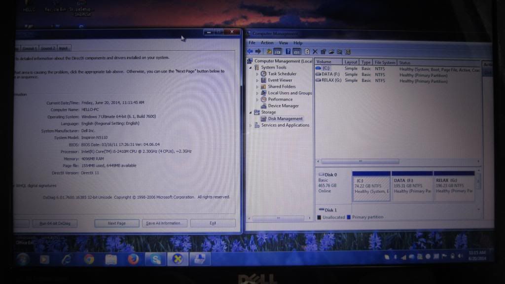 Inspiron I5 - 2410M ram 4gb hdd 500gb mh 15.6 giá good đây ...