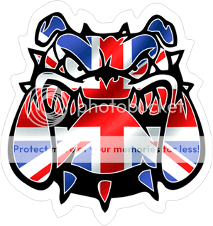 3x 6cm British Bulldog sticker vinyl decal bike racing tuning union ...