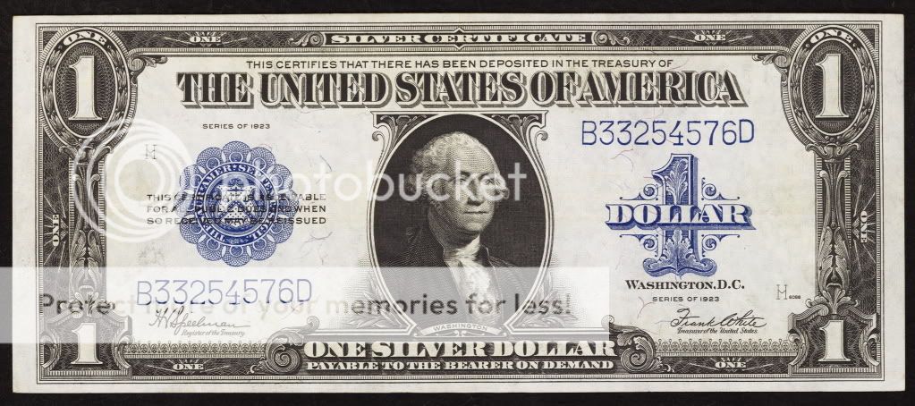 1923 $1.00 Silver Certificate *Horse blanket note* Uncirculated  