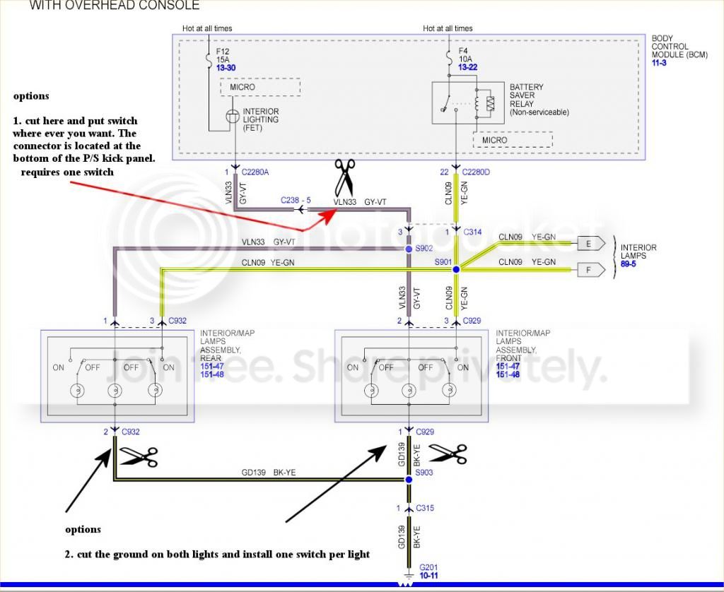 Why isn't the Cargo light isolated on it's own switch Page 5 Ford