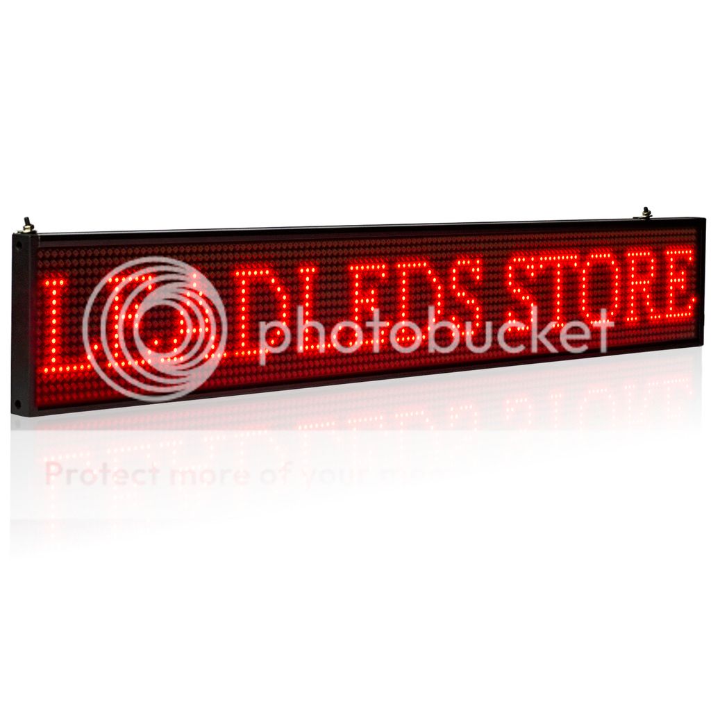 Leadleds Open Signs Programmable Scrolling Message LED Display Board