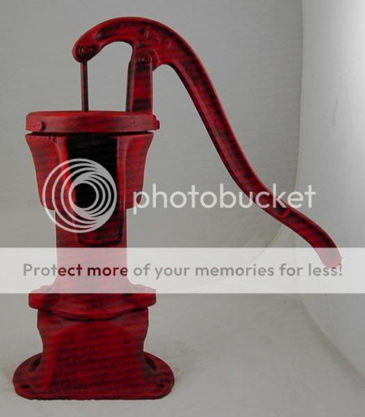 Hand Pump Distressed Red Cast Iron Garden Decor Water Pump Well 