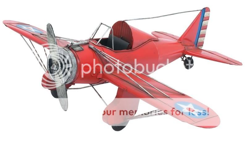 RED PLANE Airplane Tin Classic Antique Finish  