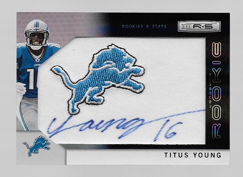 2011 UD Black Lustrous Rookie Signatures TITUS YOUNG /75 